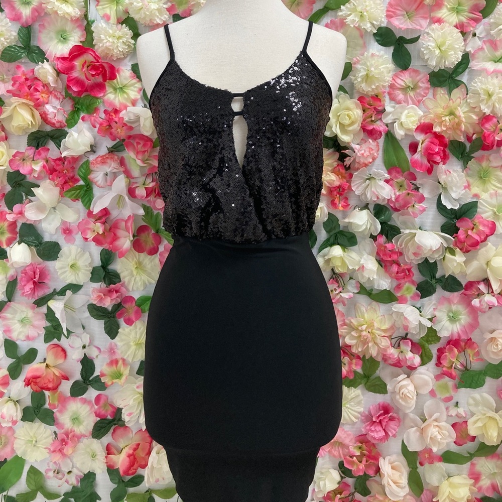 Black Sequin Dress